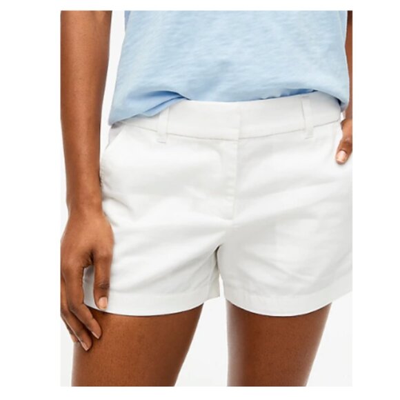 J.Crew Factory Classic Chino Short 7" Inseam Sz 16 White Preppy Classic NWT - Picture 2 of 7